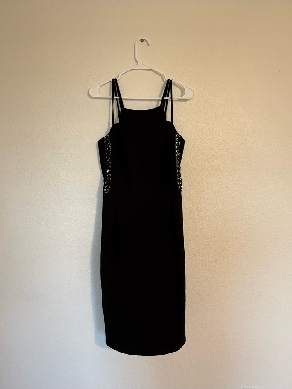 NWT City Chic Black Lace-Up Side Midi Dress